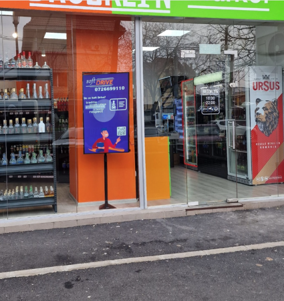 Reteaua Digitala DOOH Indoor - Brooklyn Drinks Market –  Str. Margeanului 42